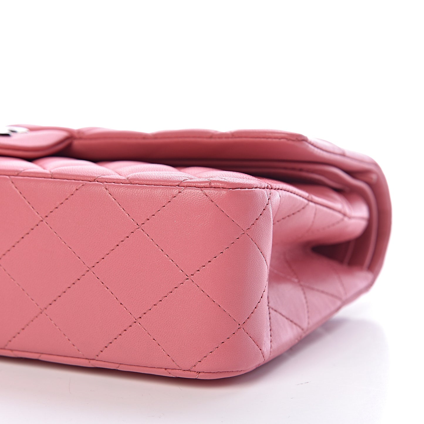 Lambskin Quilted Medium Double Flap Pink