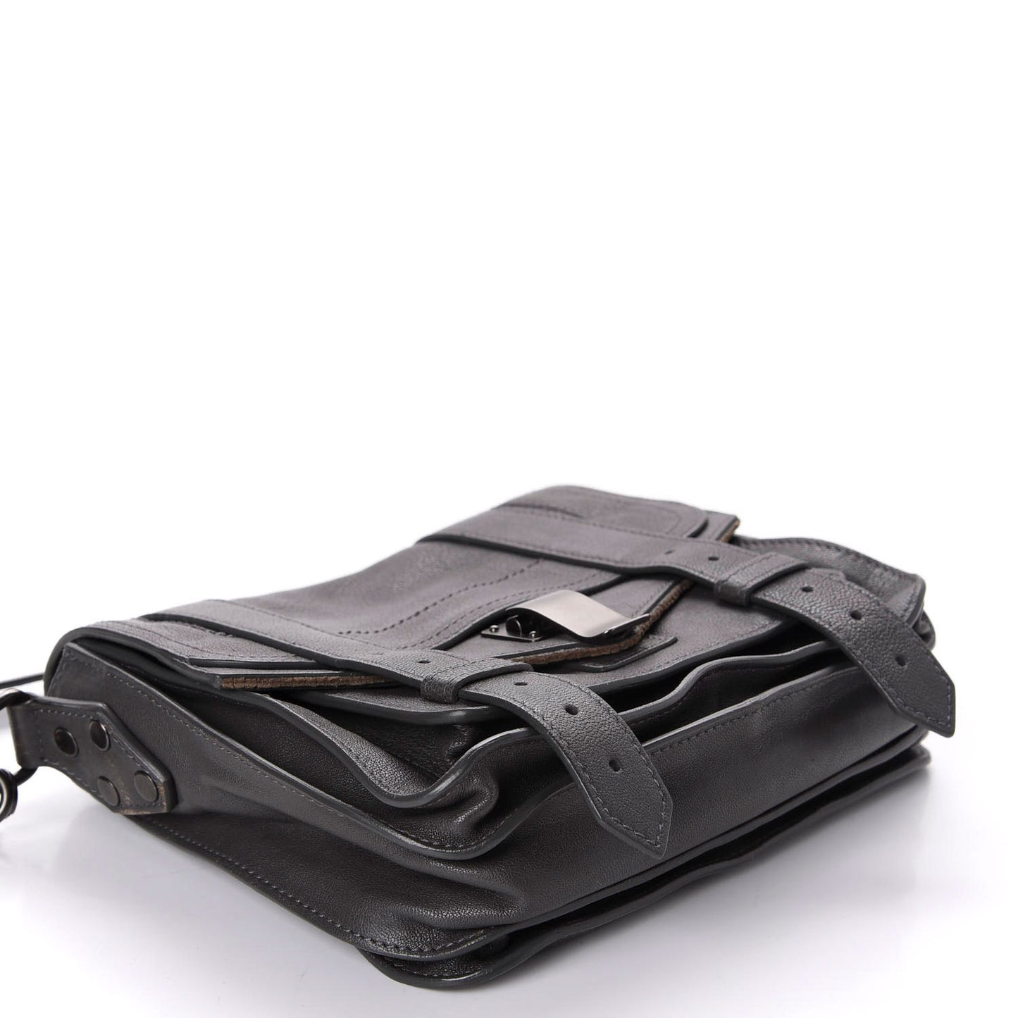 Lambskin PS1 Mini Pouch Messenger Heather Grey