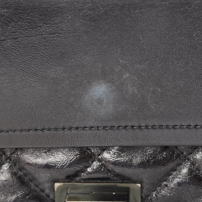 Chanel Metallic Aged Calfskin Quilted 2.55 Reissue 227 Flap So Black 15 of 24