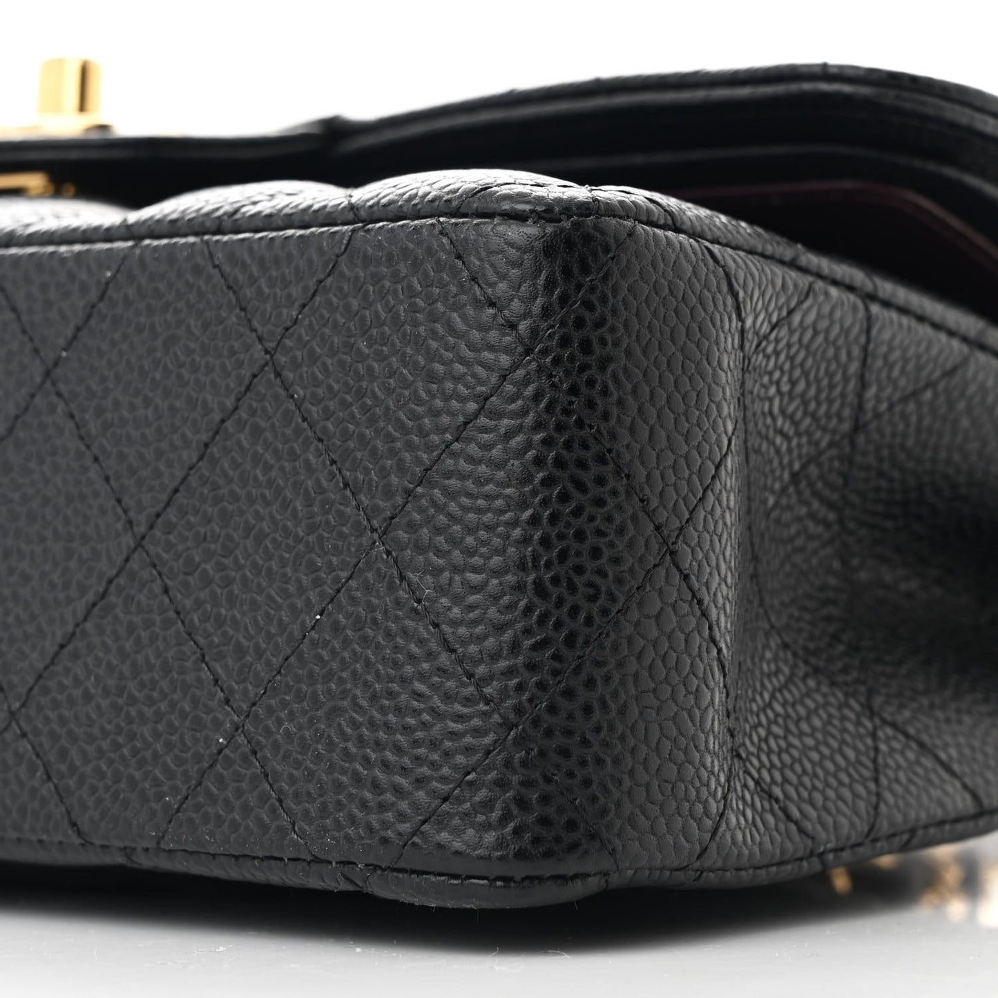 Caviar Quilted Small Double Flap Black