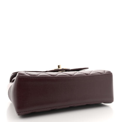 Chanel Lambskin CC Flap Top Handle Bag Burgundy 4 of 10