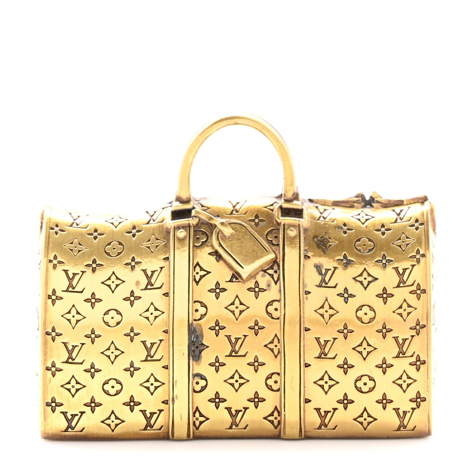 Louis Vuitton Antique Brass Keepall Paperweight 1 of 8