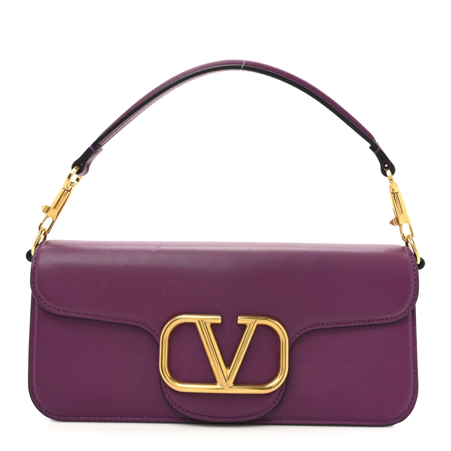 Calfskin Vlogo Loco Shoulder Bag Prune