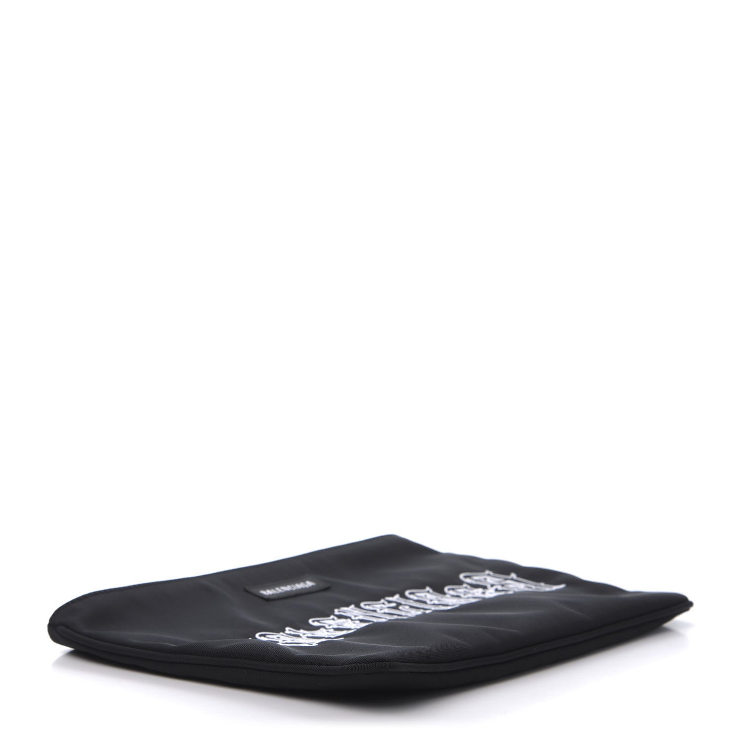 Balenciaga Canvas Tattoo Logo Explorer Zip Pouch Black White 4 of 6