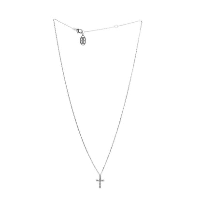 Cartier 18K White Gold Diamond Symbols Cross Pendant Necklace 3 of 4