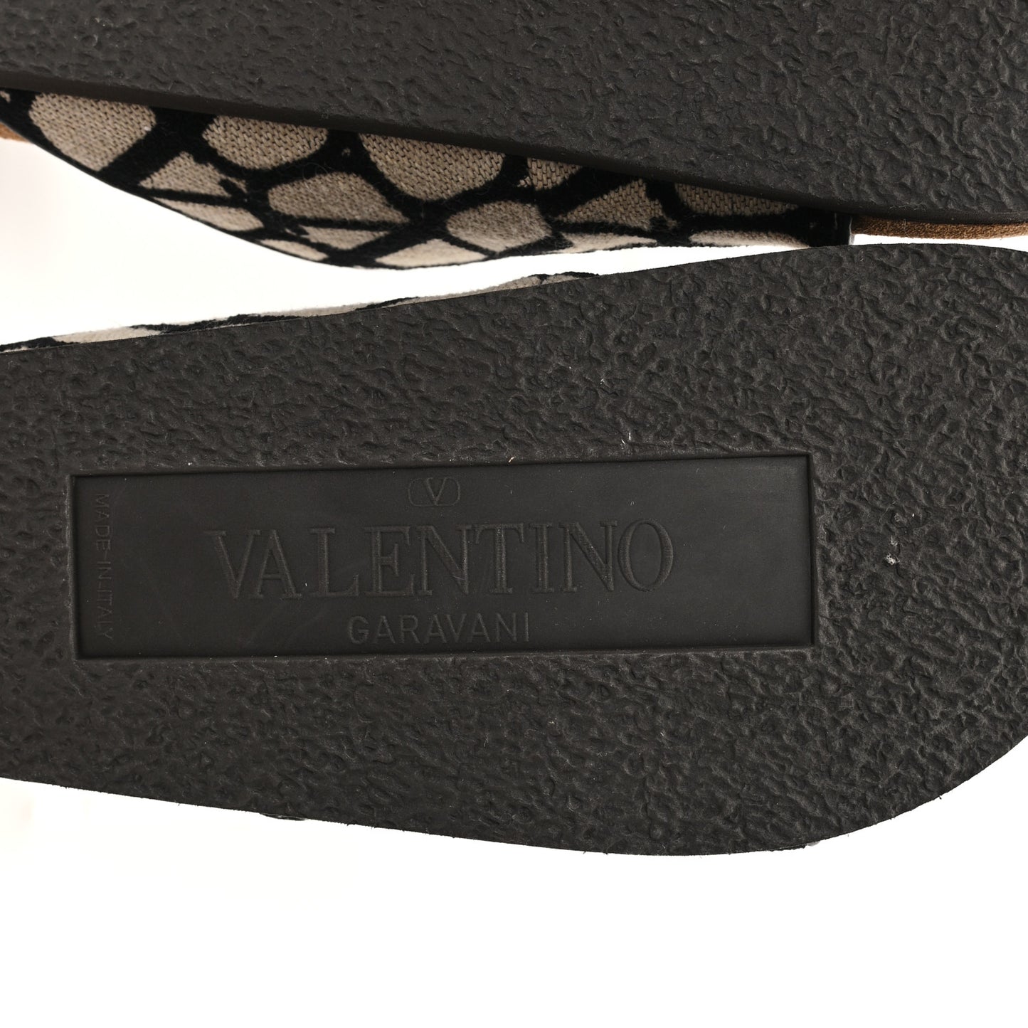 Toile Iconographe Vlogo Slide Sandals 38 Naturale Black Fondant