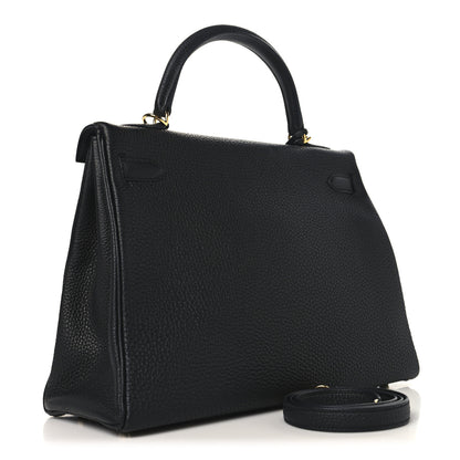 Hermes Togo Kelly Retourne 32 Black 3 of 12
