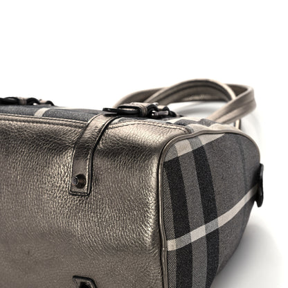 Burberry Metallic Shimmer Check Medium Alchester Bowling Bag 9 of 12