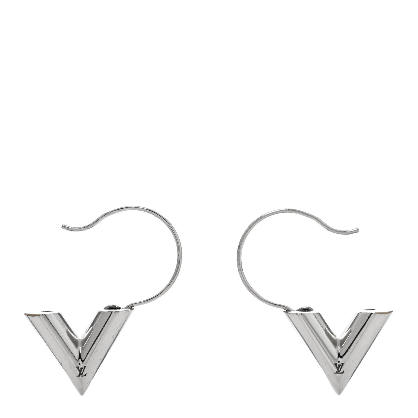 Essential V Hoop Earrings Silver