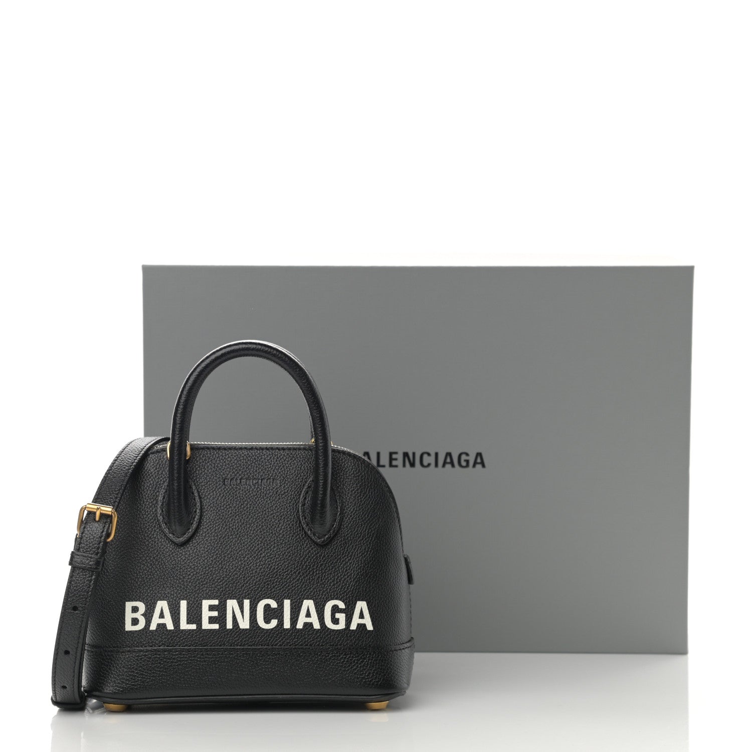 Balenciaga Grained Calfskin XXS Ville Top Handle Bag Black 12 of 12