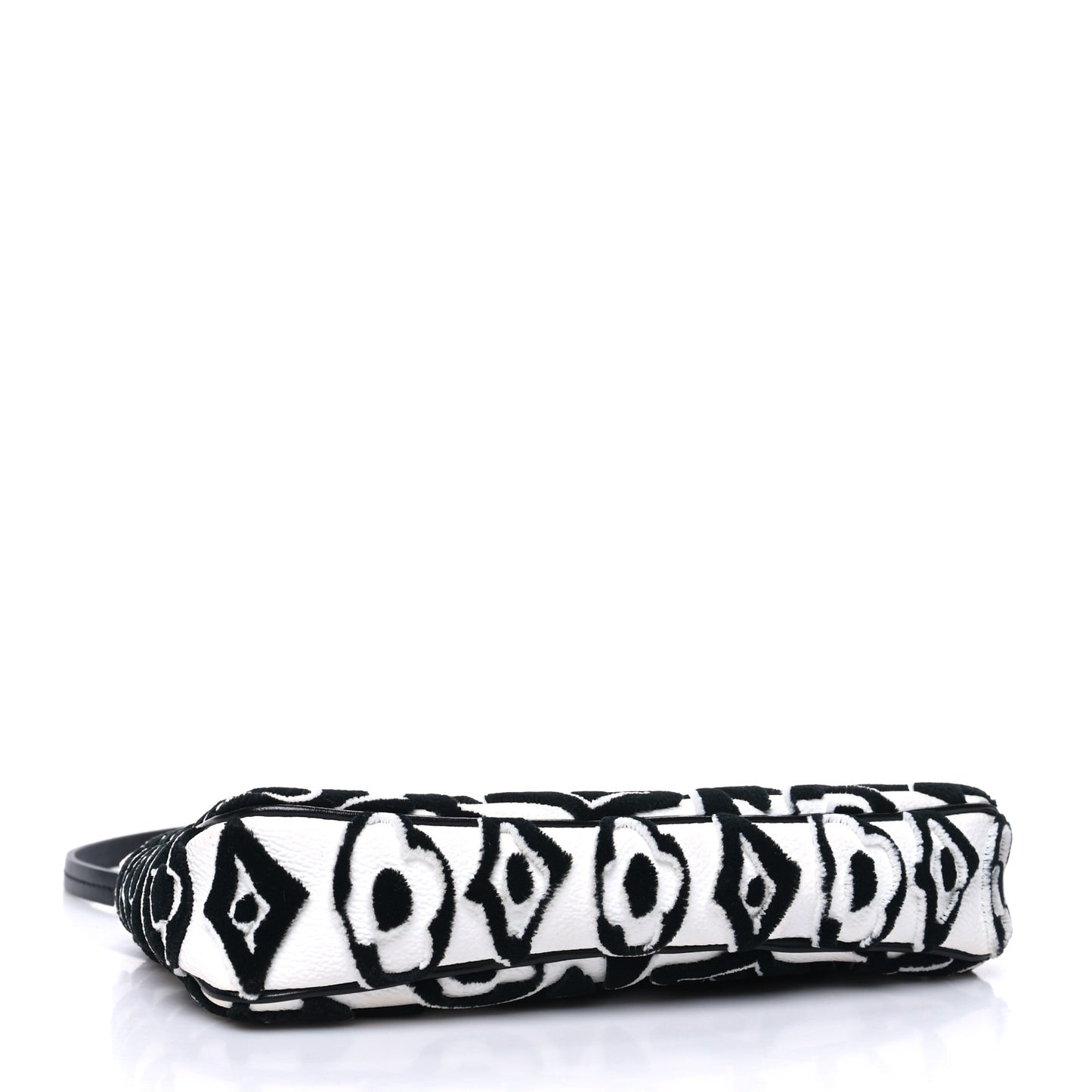 X UF Tufted Monogram Pochette Accessories White Black