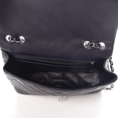 Chanel Lambskin Quilted Jumbo Single Flap Blue 5 of 8