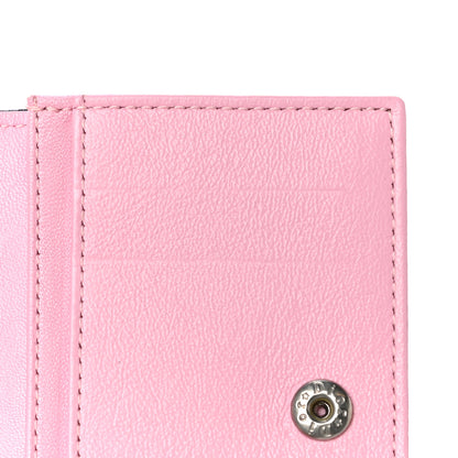 Christian Dior Lambskin Cannage Bi-Color Small Lady Dior Flap Card Holder Black Pink 7 of 10
