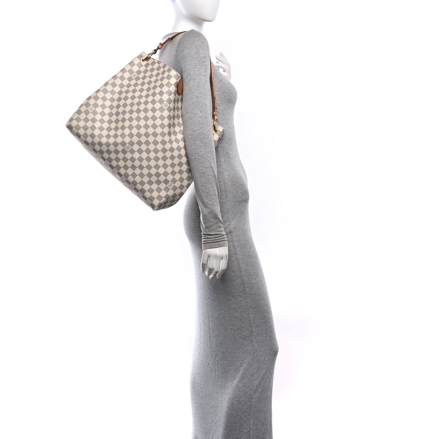 Damier Azur Graceful MM Rose Ballerine