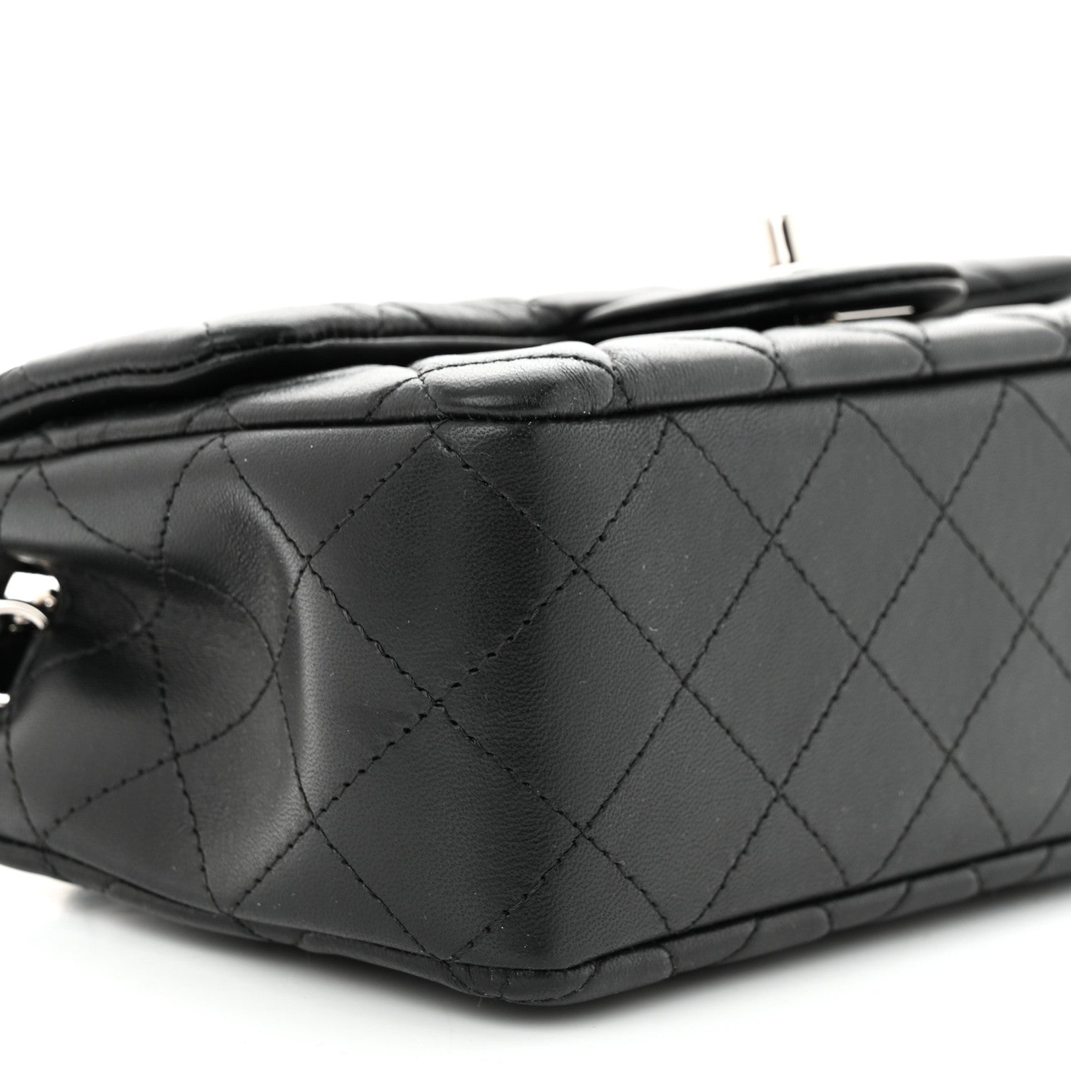 Chanel Lambskin Quilted Mini Rectangular Flap Black 9 of 10