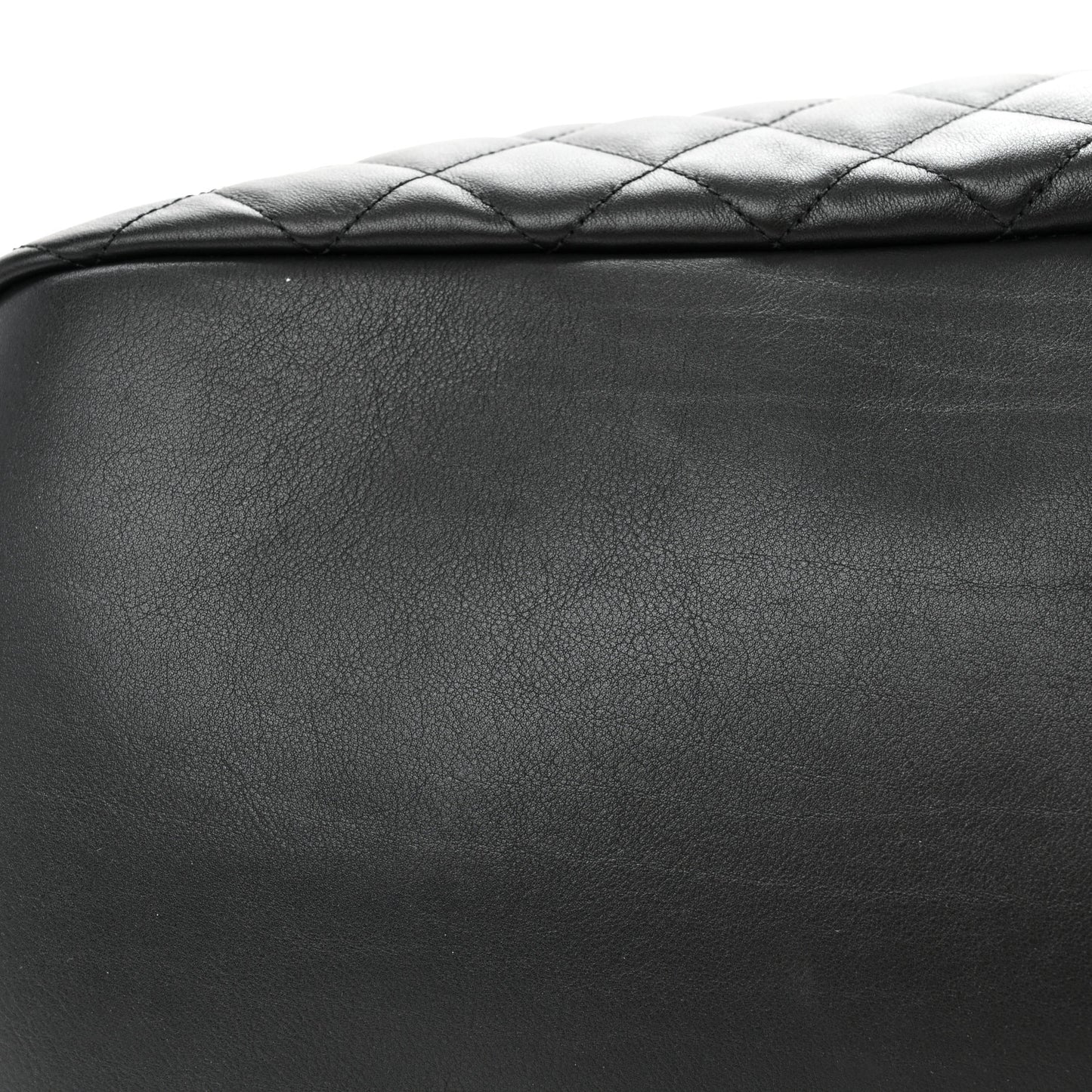Calfskin Quilted ES Giant Travel Bag Black