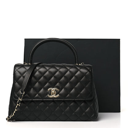 Chanel Caviar Quilted Small Coco Handle Flap Black 13 of 13