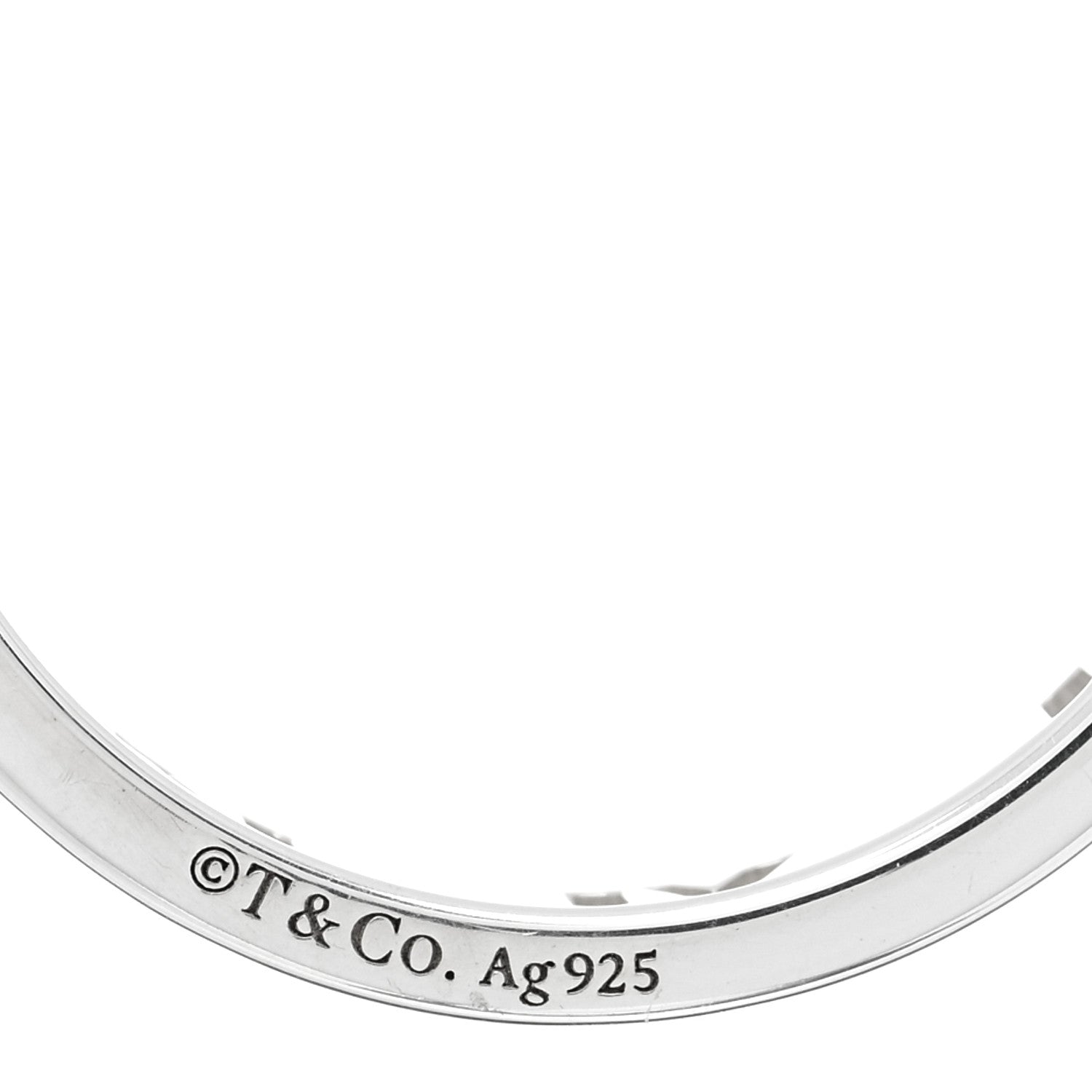 Tiffany Sterling Silver Narrow Atlas Pierced Ring 50 5.25 4 of 4