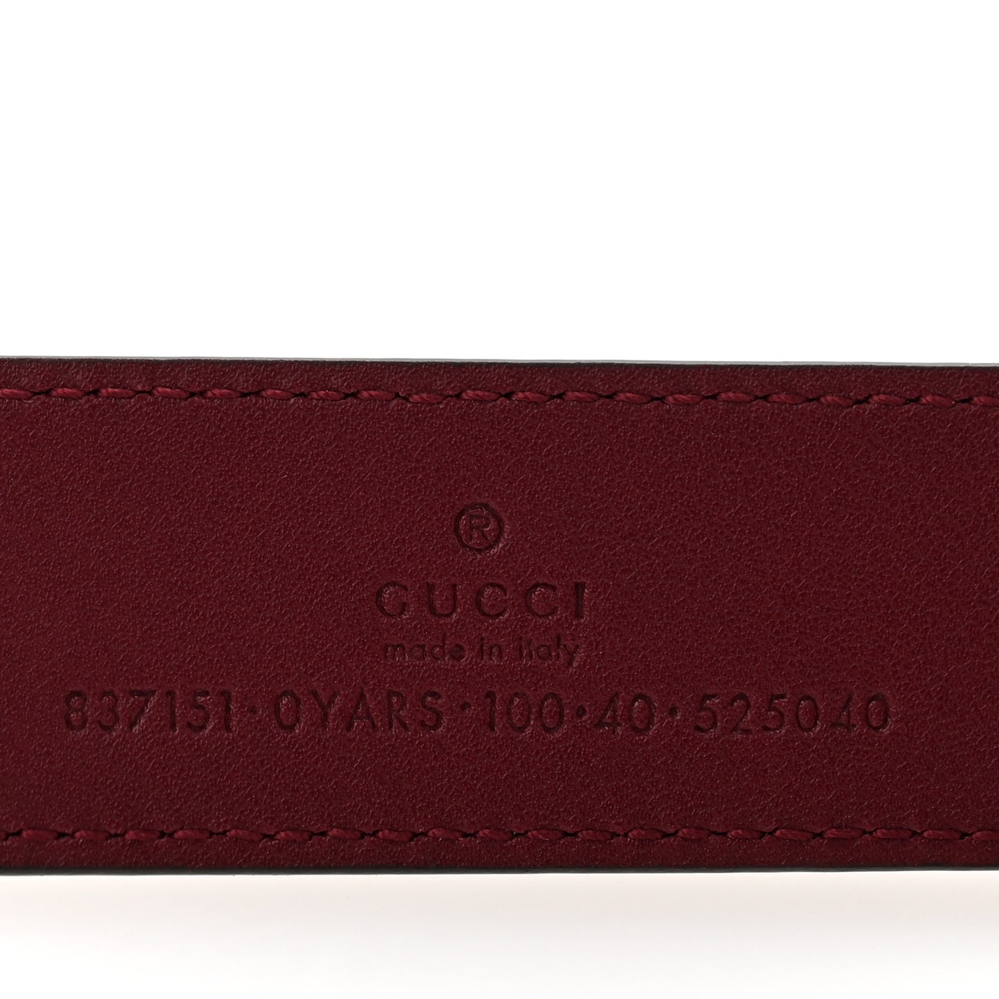 Plutone Calfskin Interlocking G 30mm Belt 100 40 Rosso Ancora