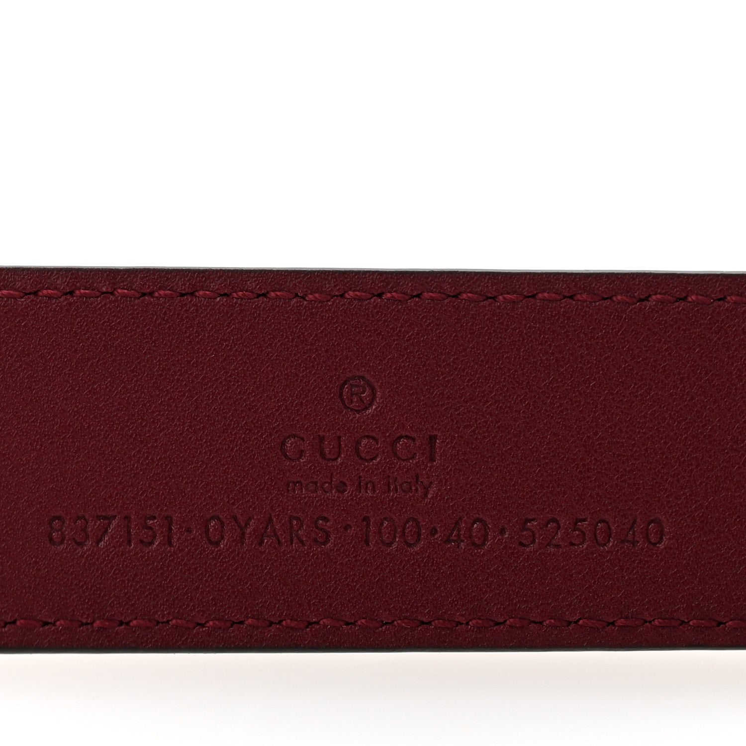 Gucci Plutone Calfskin Interlocking G 30mm Belt 100 40 Rosso Ancora 5 of 7