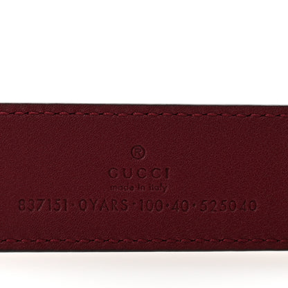 Gucci Plutone Calfskin Interlocking G 30mm Belt 100 40 Rosso Ancora 5 of 7