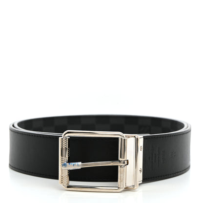 Louis Vuitton Damier Graphite Calfskin Belt 110 44 Black 2 of 7