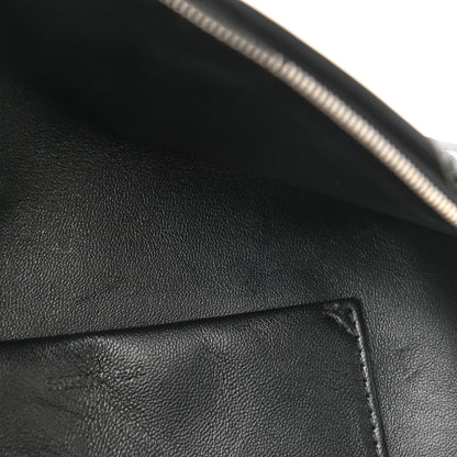 Balenciaga Calfskin Losange Monogram XS Souvenir Belt Bag Black Grey 9 of 12