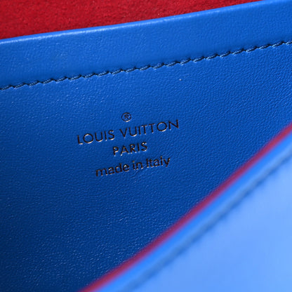 Louis Vuitton Lambskin Embossed Monogram Vuittamins Pochette Coussin Blue Red 6 of 10