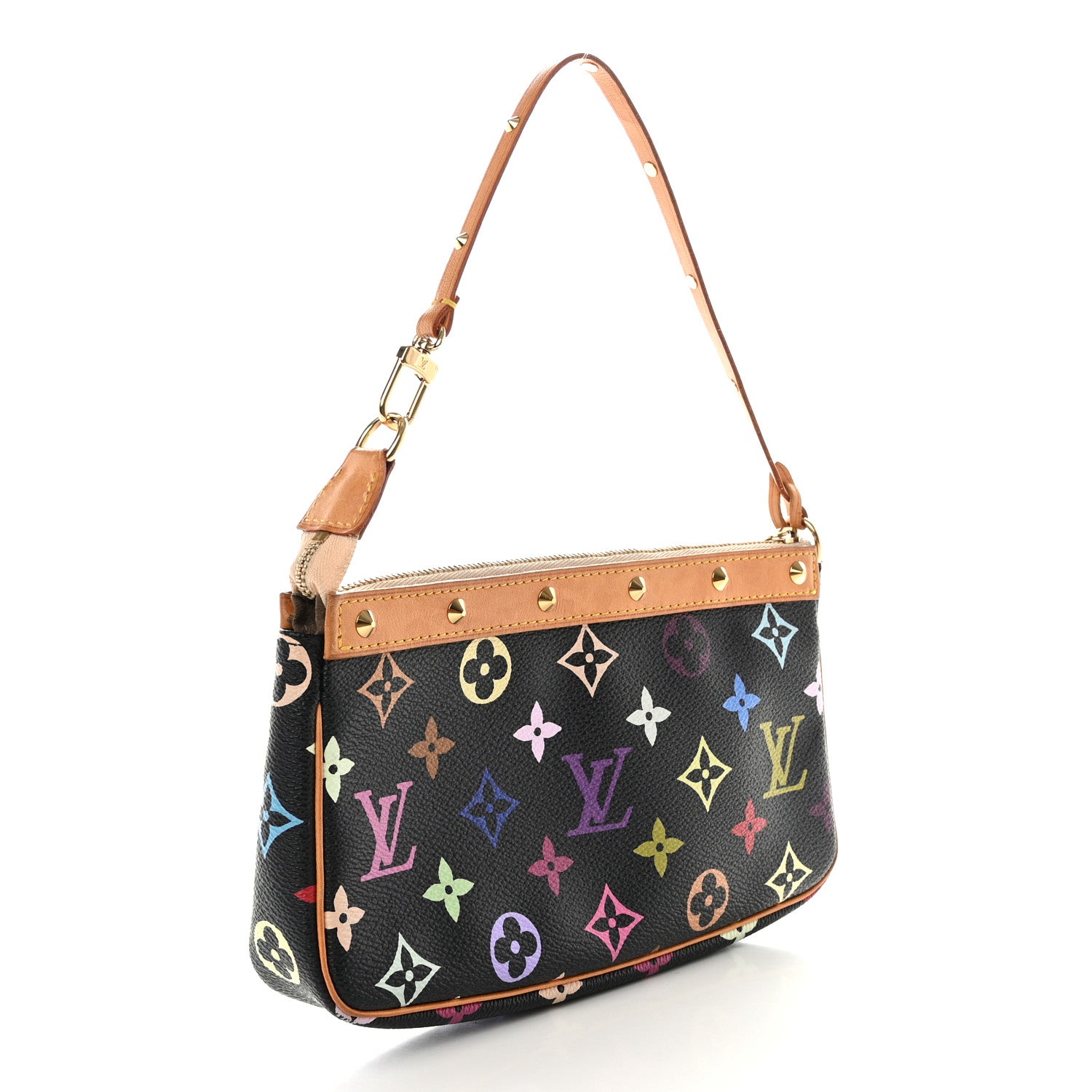 Louis Vuitton Monogram Multicolor Pochette Accessories Black 3 of 13