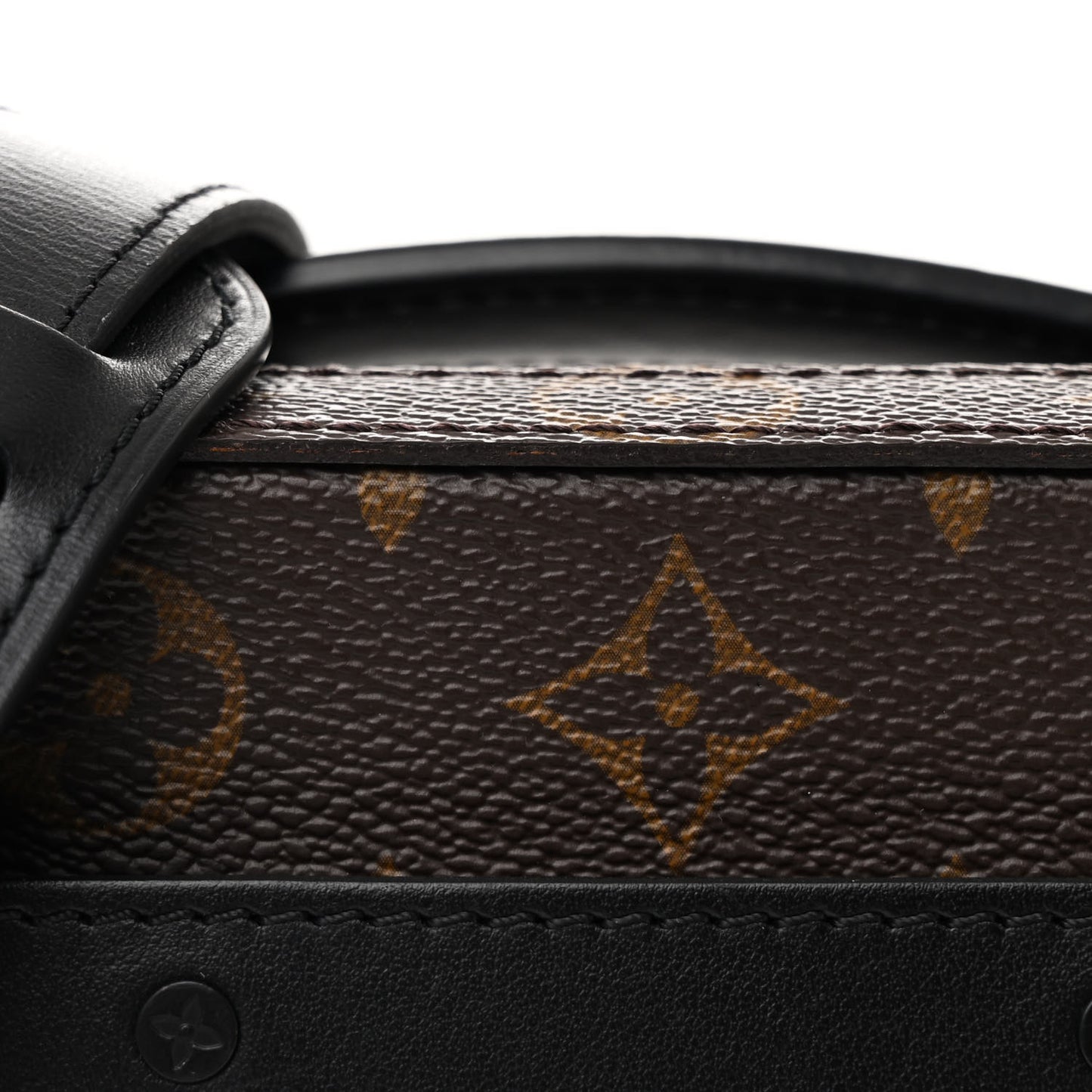 Monogram Macassar Handle Soft Trunk Black