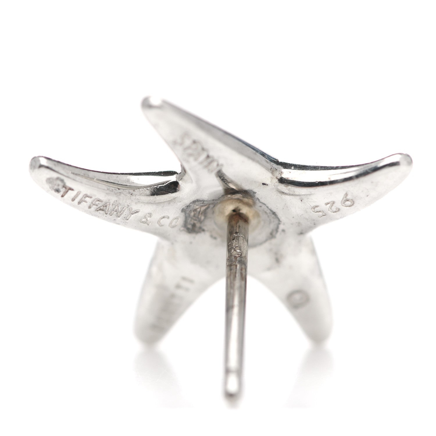 Tiffany Sterling Silver 15mm Elsa Peretti Starfish Earrings 4 of 4