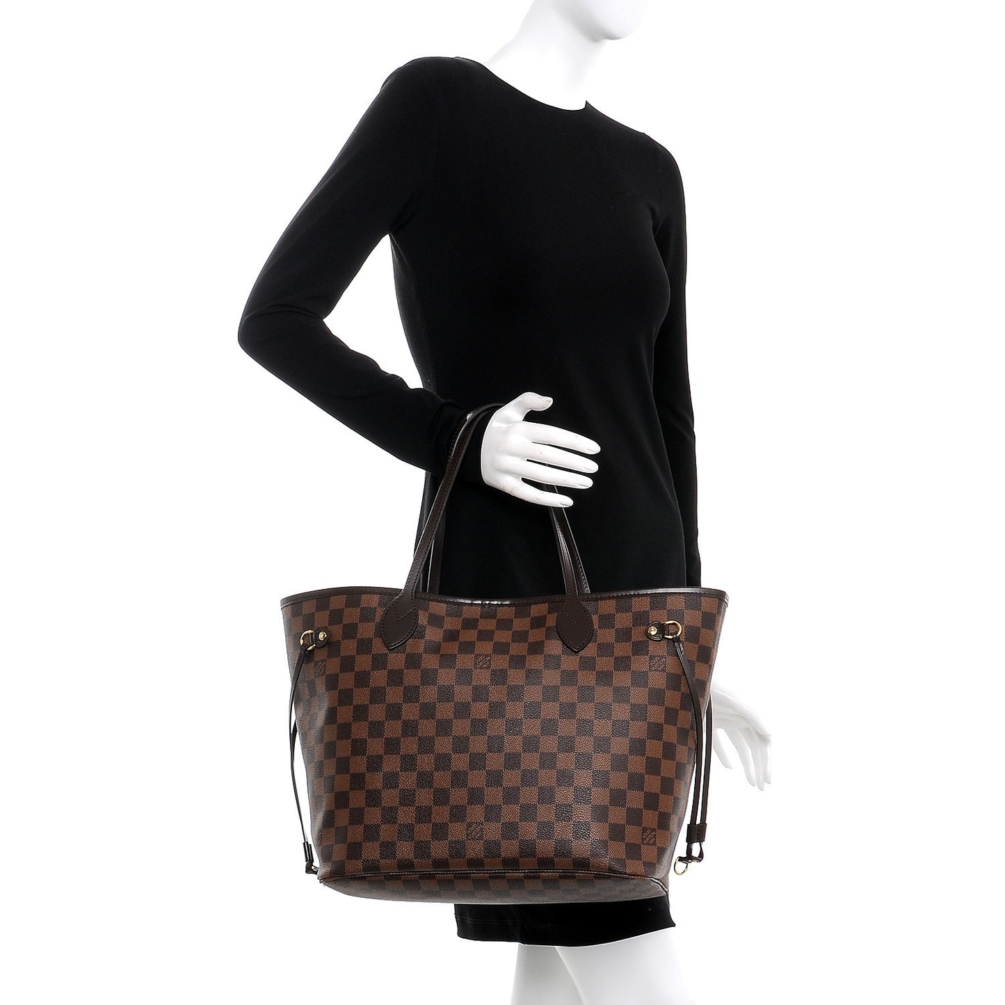 Damier Ebene Neo Neverfull MM Rose Ballerine