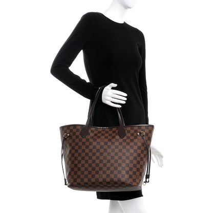 Louis Vuitton Damier Ebene Neo Neverfull MM Rose Ballerine 2 of 8