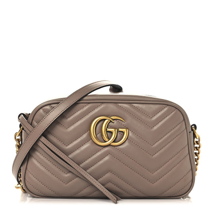 Gucci Calfskin Matelasse Small GG Marmont Chain Shoulder Bag Porcelain Rose 1 of 10