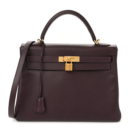 Hermes Epsom Kelly Retourne 32 Raisin 1 of 11