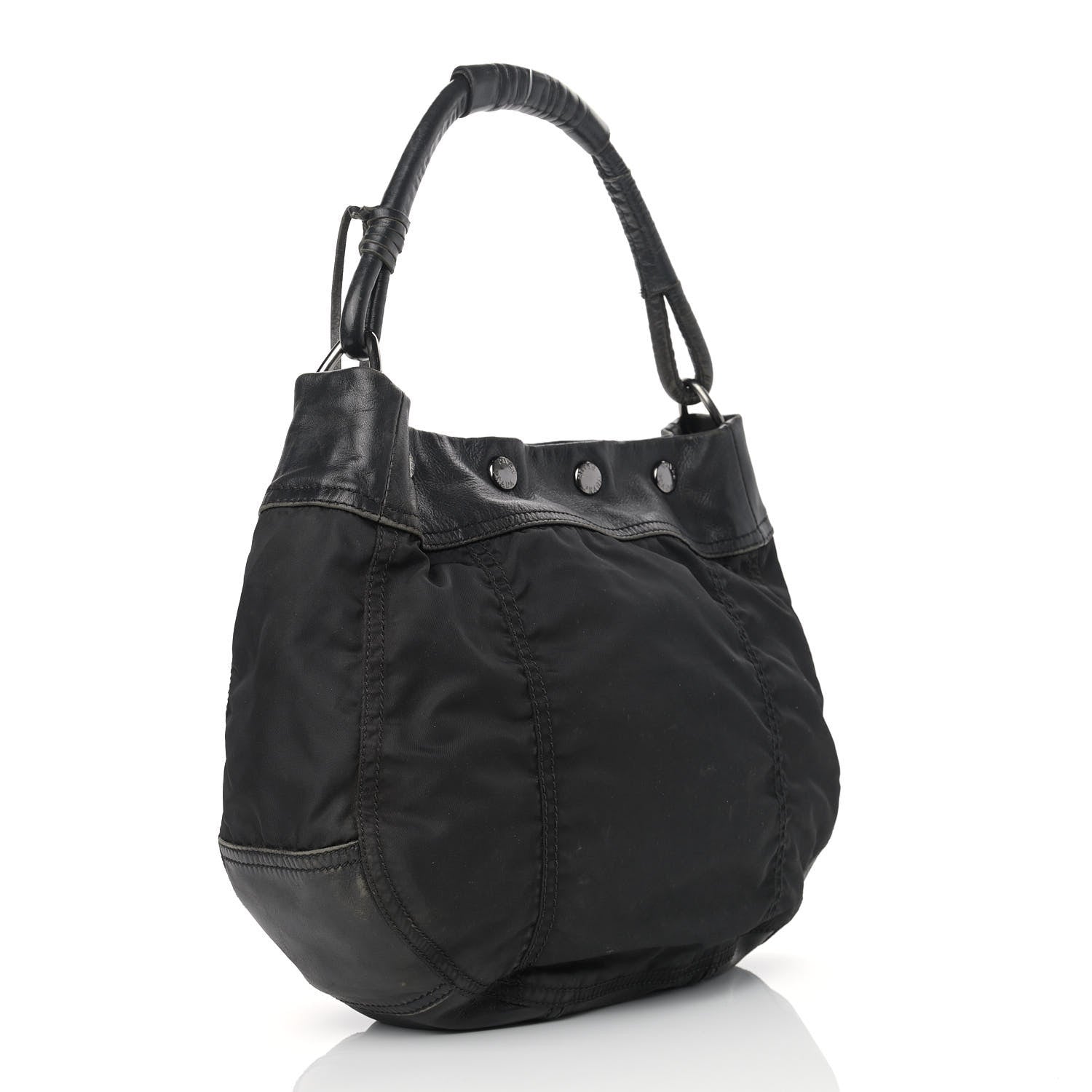 Prada Tessuto Nylon Nappa Soft Hobo Ardesia 2 of 14