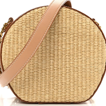 Saint Laurent Raffia Calfskin Small Mica Bag Natural Brown Gold 8 of 15