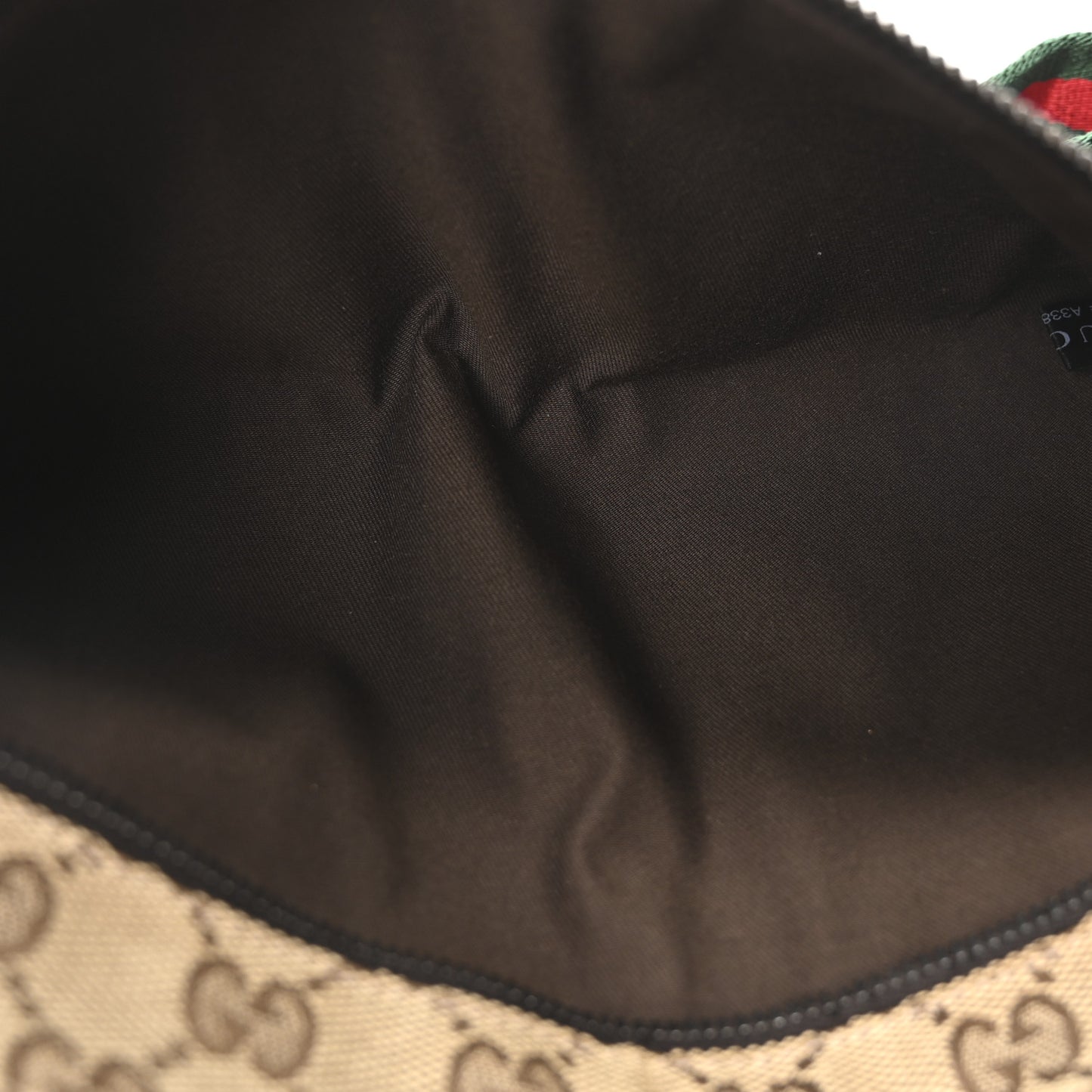 Monogram Web Belt Bag Dark Brown