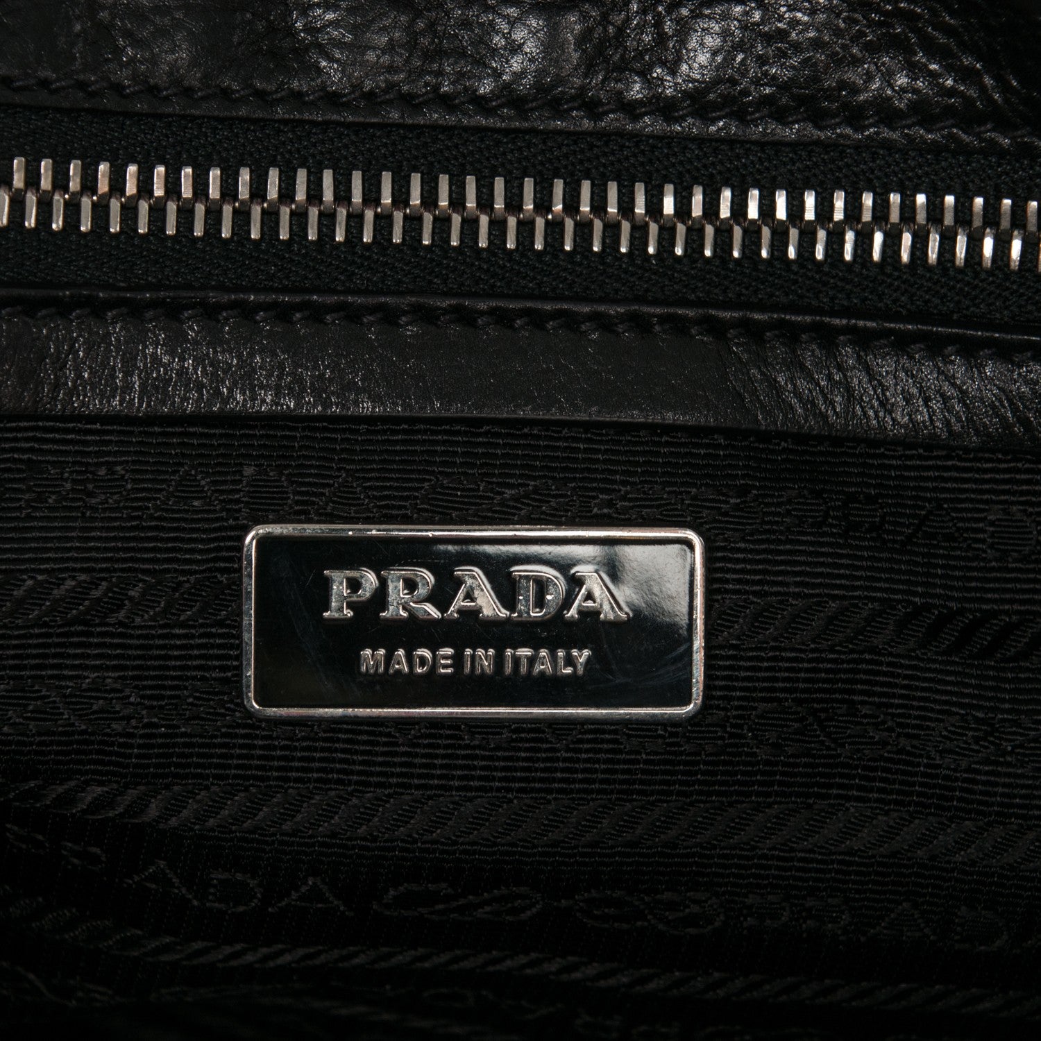 Prada Royal Calf Easy Foldover Pushlock Satchel Black 6 of 8