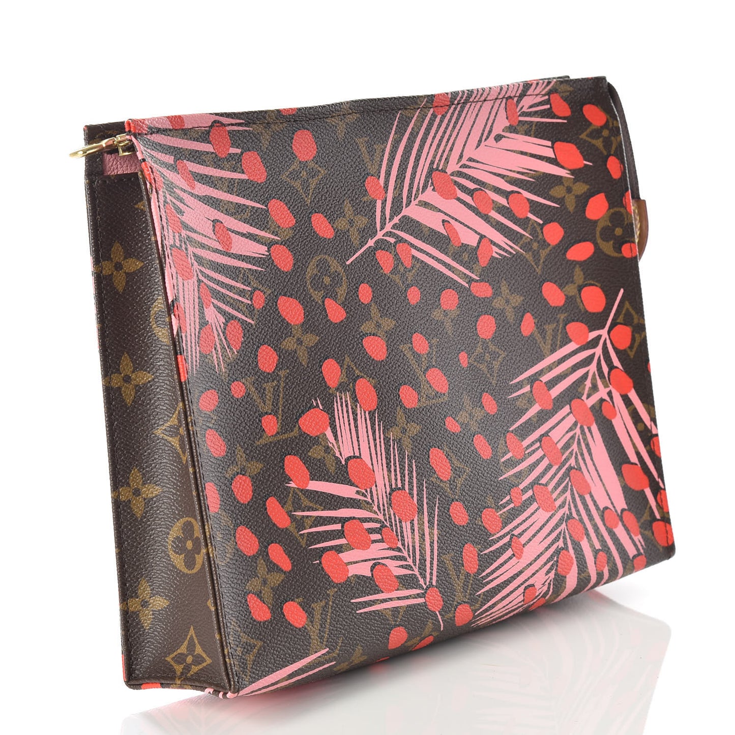 Monogram Jungle Dots Toiletry Pouch 26 Sugar Pink Poppy