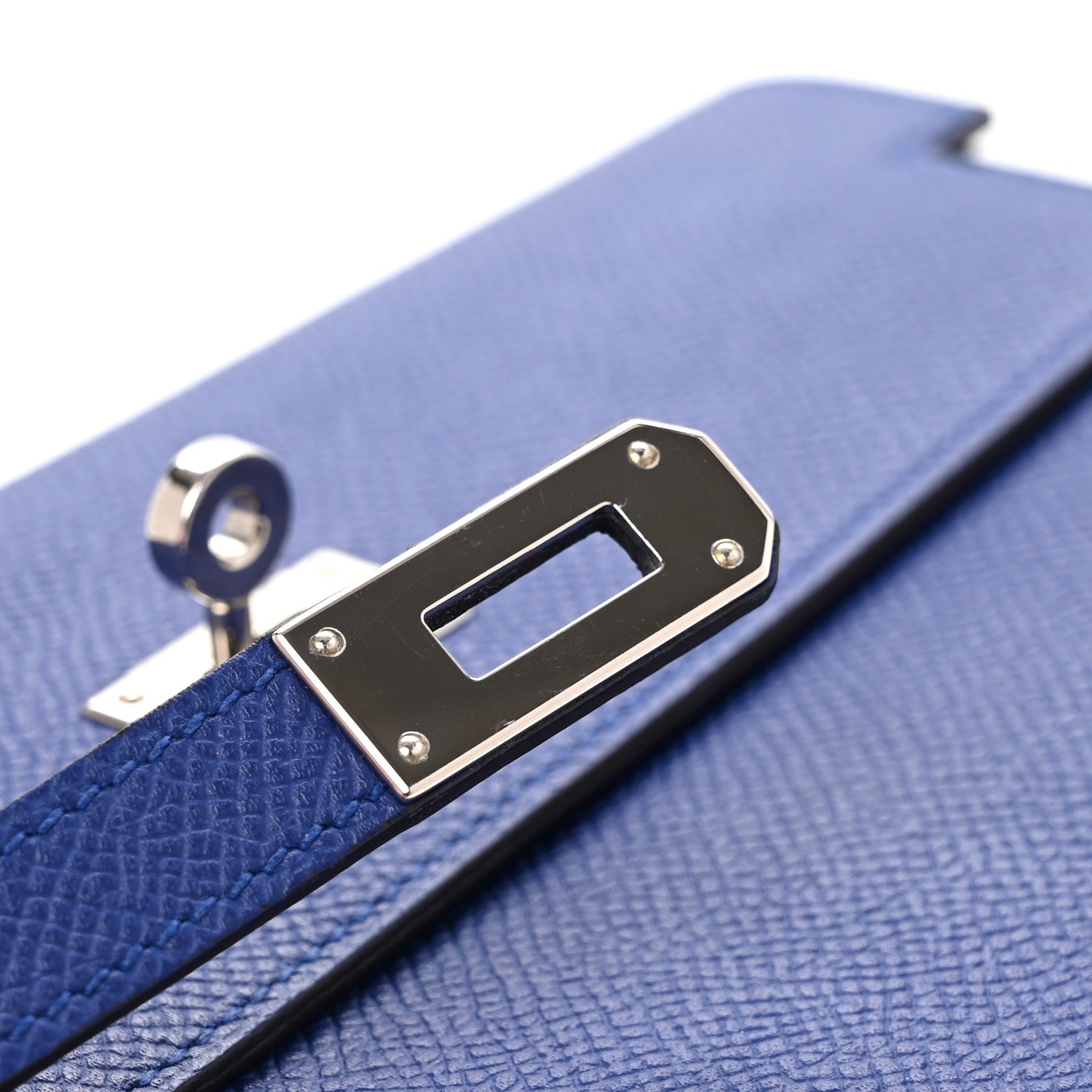 Hermes Epsom Kelly Longue Wallet Bleu Electrique 10 of 11