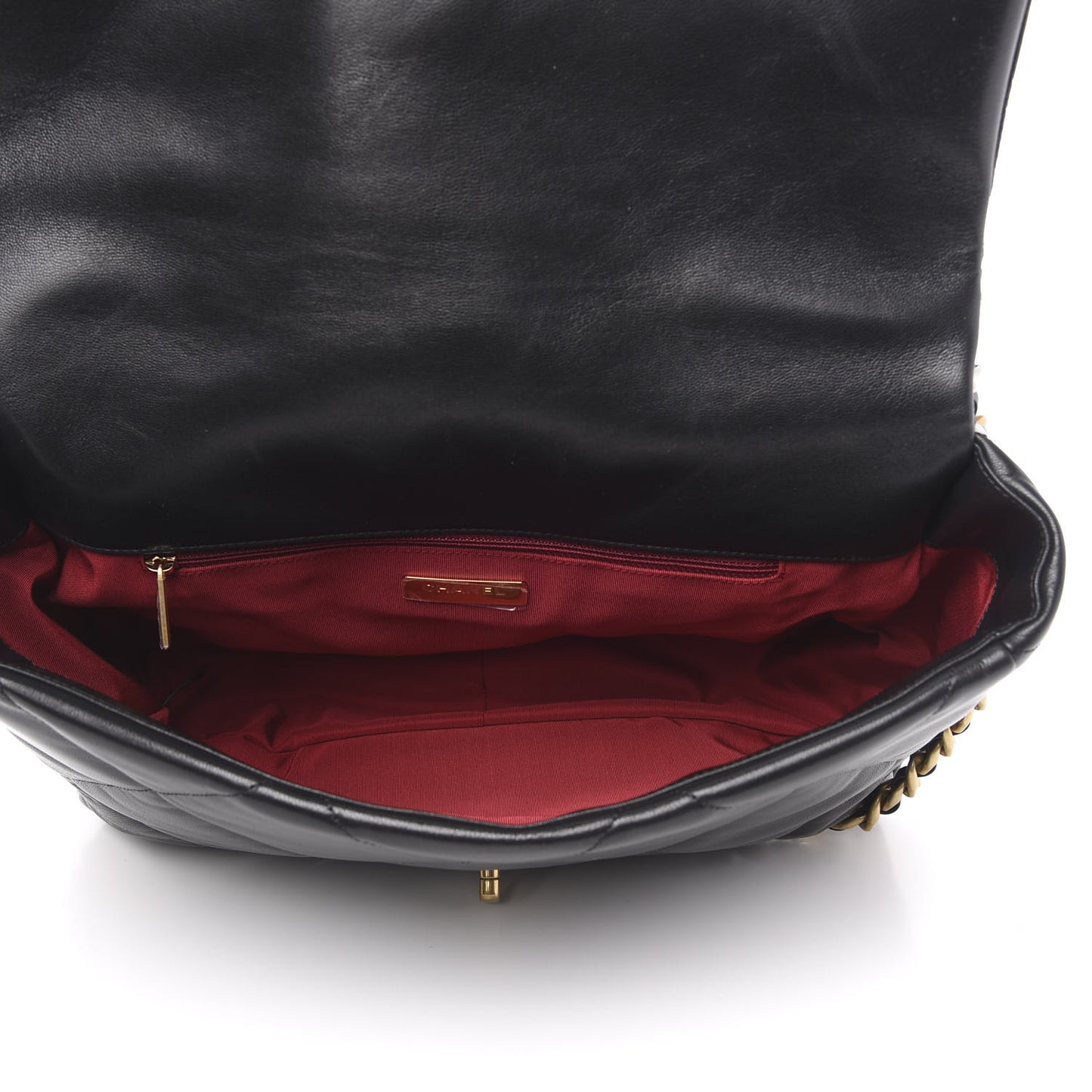 Goatskin Quilted Maxi 19 Flap Black