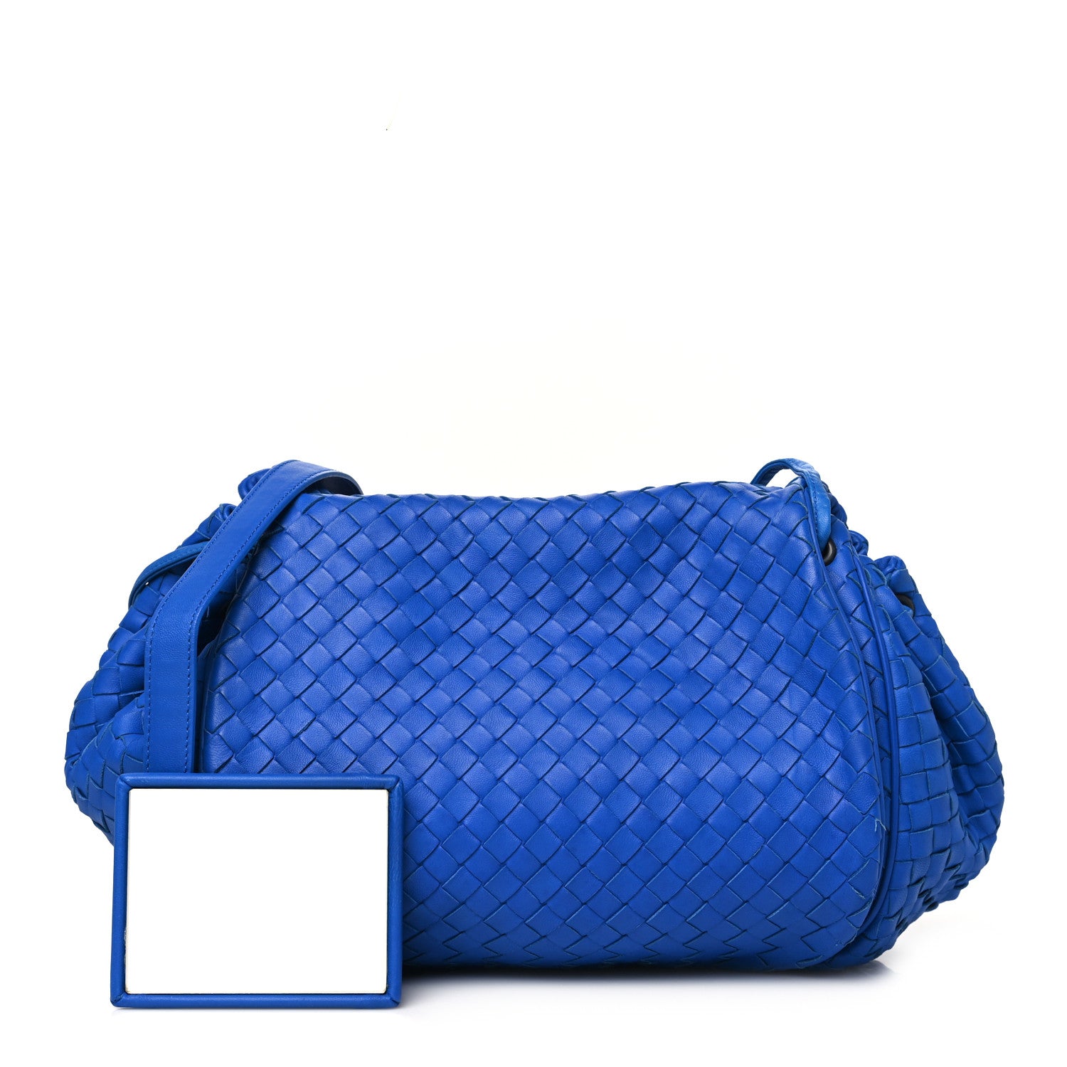 Bottega Veneta Nappa Intrecciato Messenger Bag Blue 3 of 11