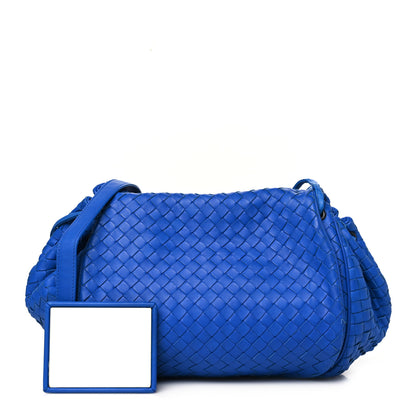 Bottega Veneta Nappa Intrecciato Messenger Bag Blue 3 of 11
