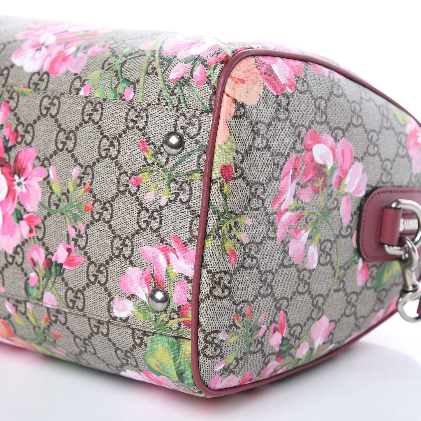 GG Supreme Monogram Blooms Medium Boston Beige Multicolor Dry Rose