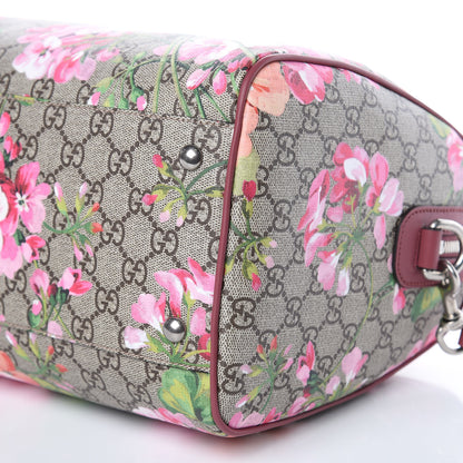 Gucci GG Supreme Monogram Blooms Medium Boston Beige Multicolor Dry Rose 9 of 10