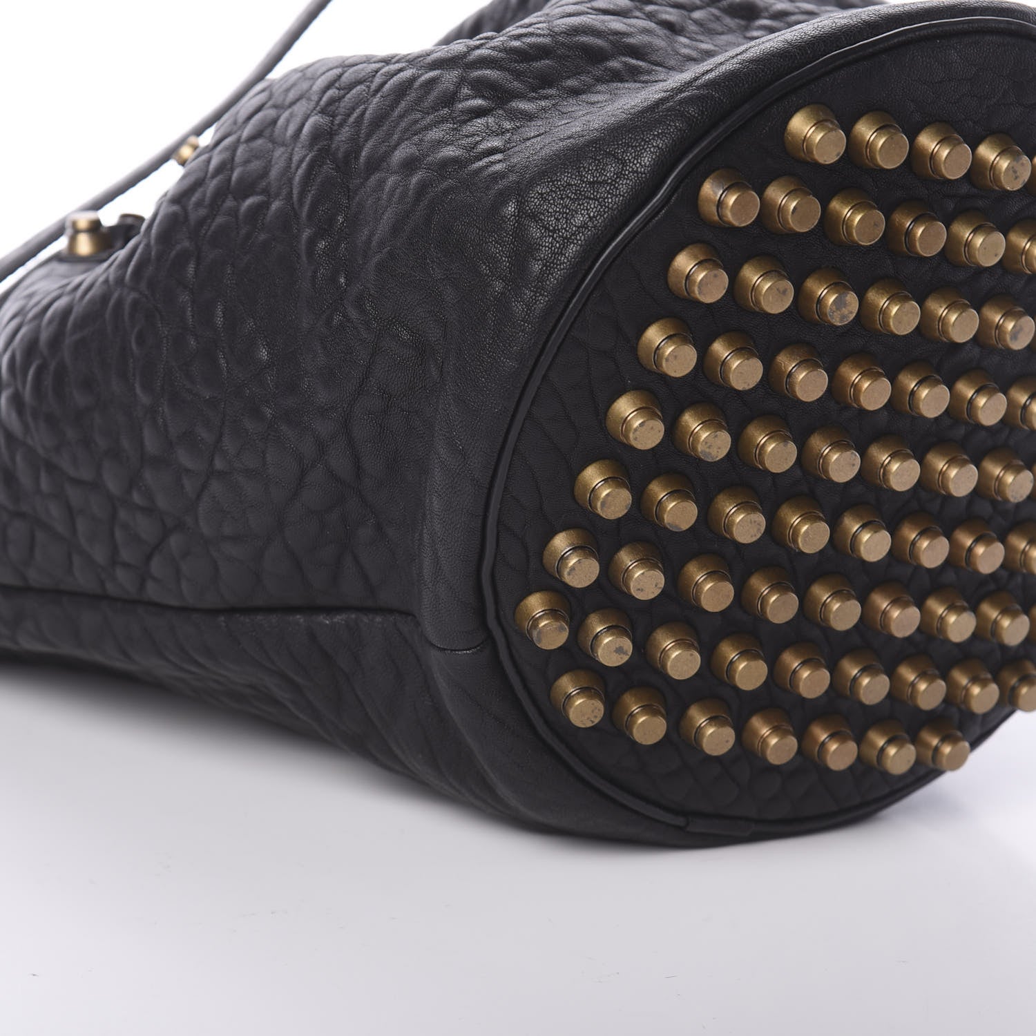 Alexander Wang Pebbled Lambskin Diego Bucket Black Antique Brass Hardware 6 of 7