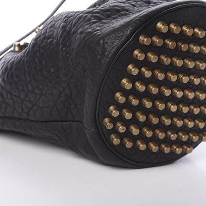 Alexander Wang Pebbled Lambskin Diego Bucket Black Antique Brass Hardware 6 of 7