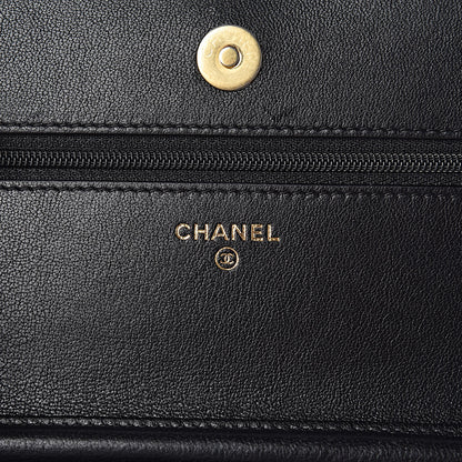 Chanel Lambskin Quilted Infinity Wallet On Chain WOC Black 6 of 15