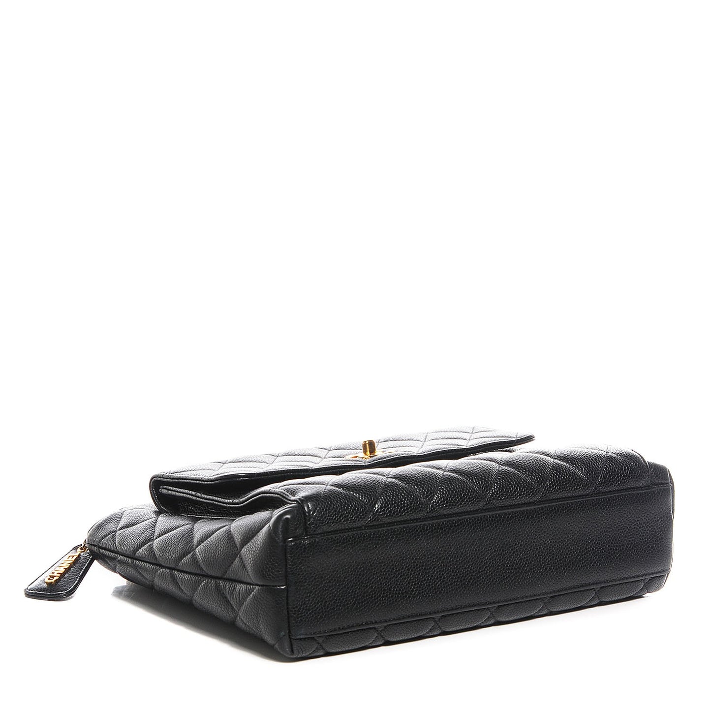 Caviar Quilted Shoulder Bag Black